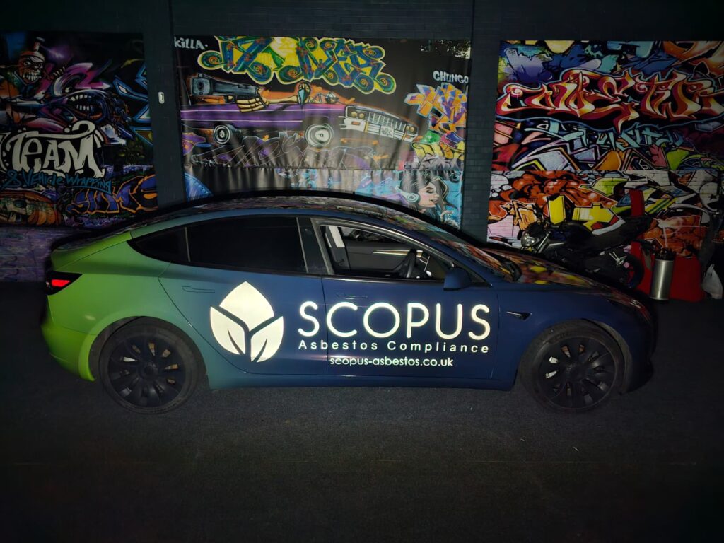 Tesla digitally printed wrap